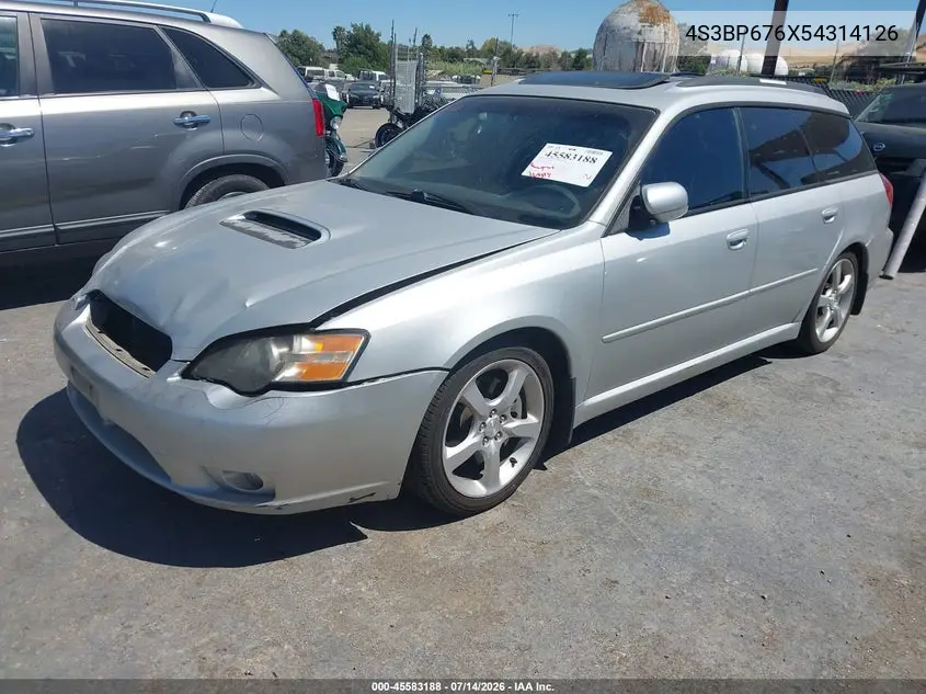 2005 Subaru Legacy 2.5Gt Limited VIN: 4S3BP676X54314126 Lot: 45583188