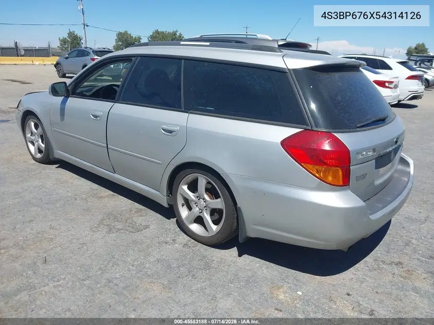 2005 Subaru Legacy 2.5Gt Limited VIN: 4S3BP676X54314126 Lot: 45583188
