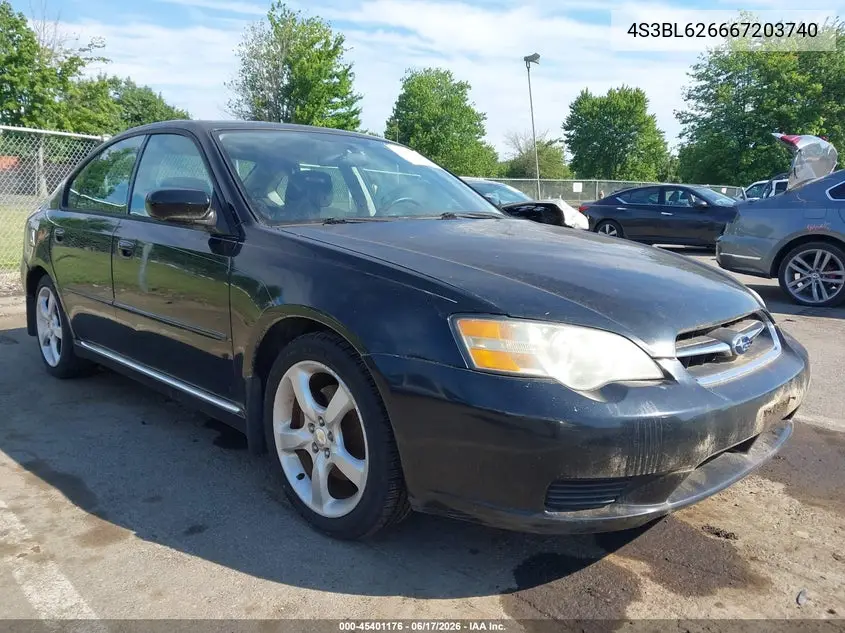 2006 Subaru Legacy 2.5I/2.5I Limited VIN: 4S3BL626667203740 Lot: 45401176