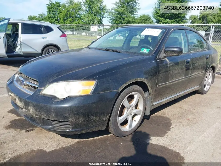 2006 Subaru Legacy 2.5I/2.5I Limited VIN: 4S3BL626667203740 Lot: 45401176