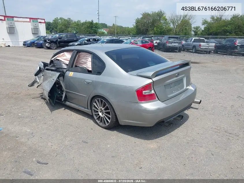 2006 Subaru Legacy 2.5Gt Limited/2.5Gt Spec.b VIN: 4S3BL676166206771 Lot: 45660633