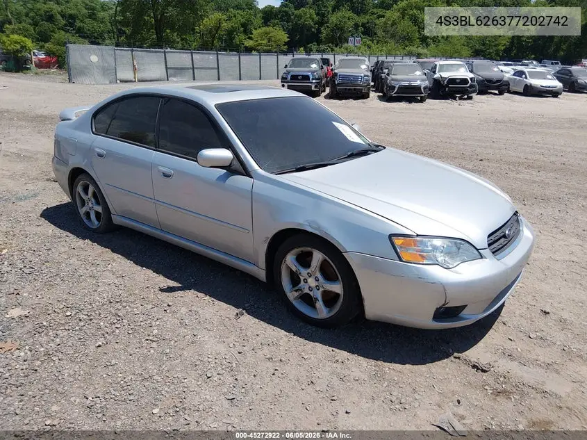 2007 Subaru Legacy 2.5I Limited VIN: 4S3BL626377202742 Lot: 45272922