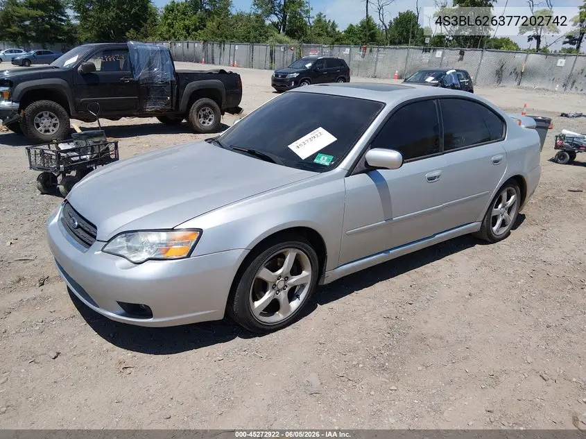 2007 Subaru Legacy 2.5I Limited VIN: 4S3BL626377202742 Lot: 45272922