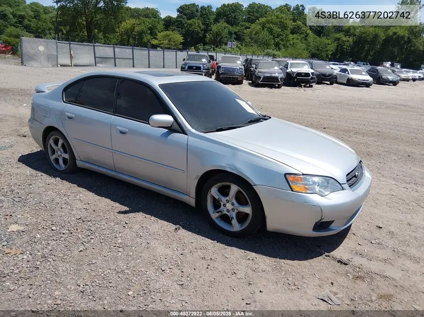 2007 Subaru Legacy 2.5I Limited VIN: 4S3BL626377202742 Lot: 45272922