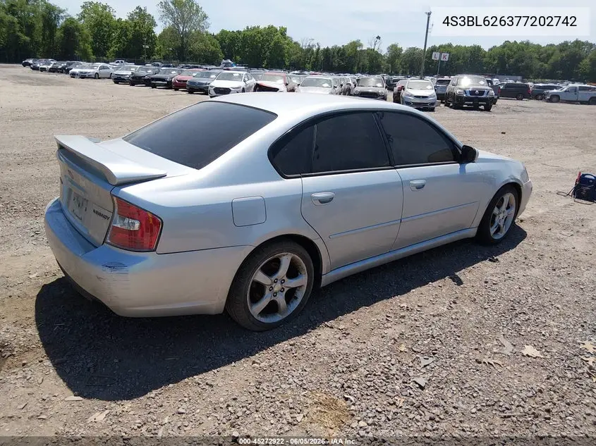 2007 Subaru Legacy 2.5I Limited VIN: 4S3BL626377202742 Lot: 45272922