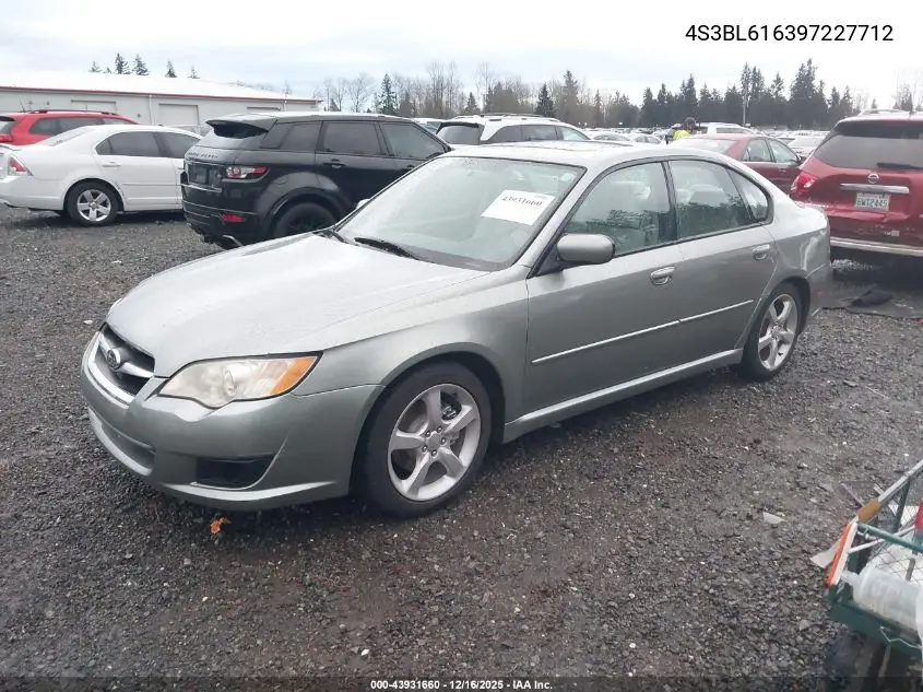 4S3BL616397227712 2009 Subaru Legacy 2.5I