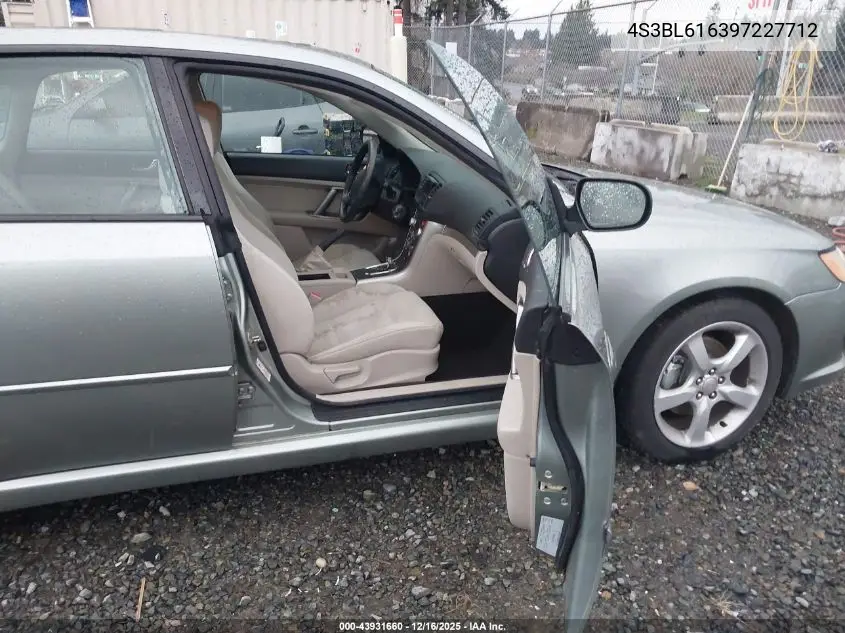 4S3BL616397227712 2009 Subaru Legacy 2.5I