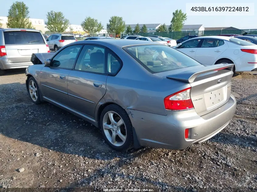 2009 Subaru Legacy 2.5I VIN: 4S3BL616397224812 Lot: 45583147