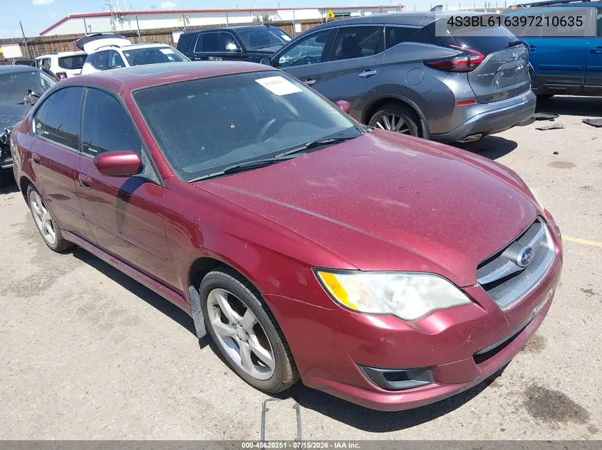 2009 Subaru Legacy 2.5I VIN: 4S3BL616397210635 Lot: 45620251
