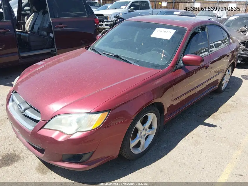 2009 Subaru Legacy 2.5I VIN: 4S3BL616397210635 Lot: 45620251