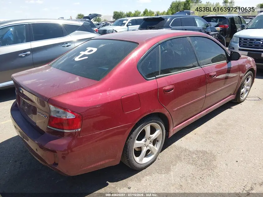 2009 Subaru Legacy 2.5I VIN: 4S3BL616397210635 Lot: 45620251