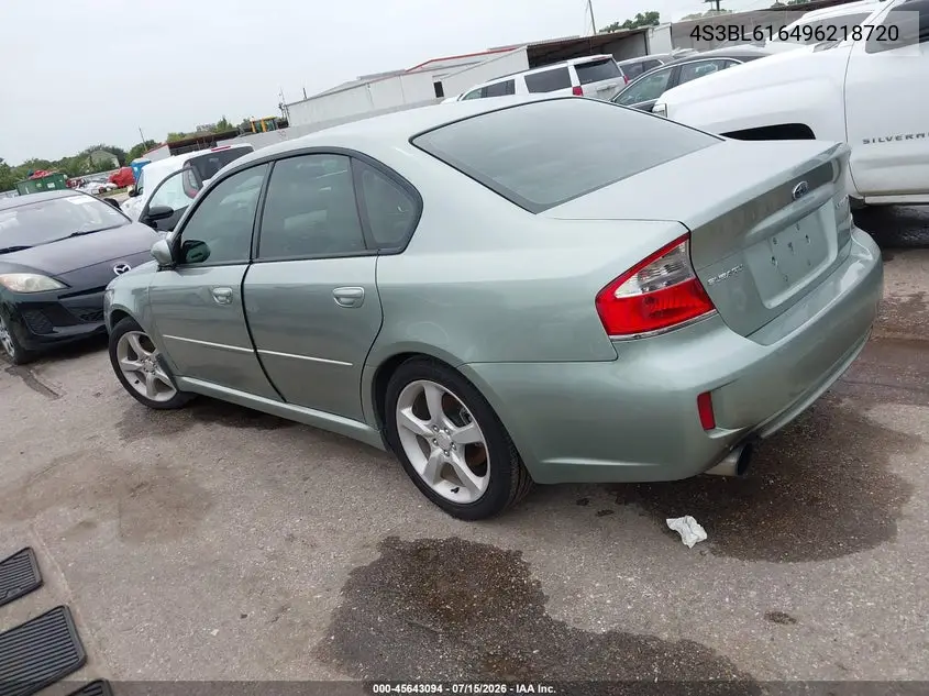 2009 Subaru Legacy 2.5I VIN: 4S3BL616496218720 Lot: 45643094