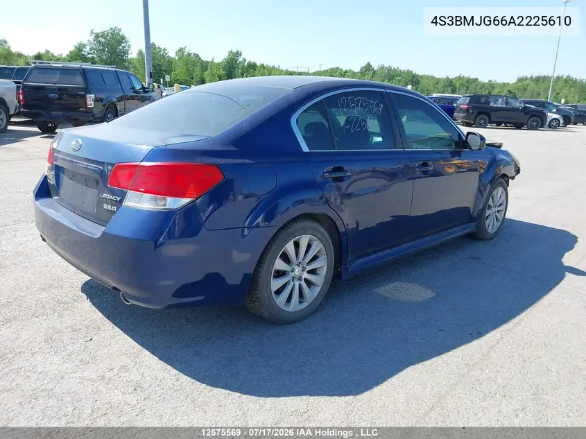 2010 Subaru Legacy 3.6R Premium VIN: 4S3BMJG66A2225610 Lot: 12575569