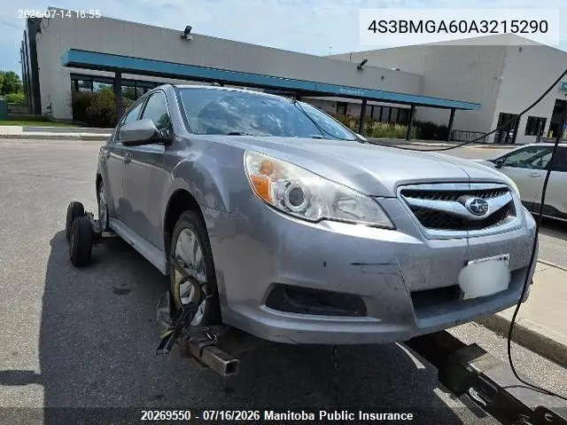 2010 Subaru Legacy 2.5I VIN: 4S3BMGA60A3215290 Lot: 20269550