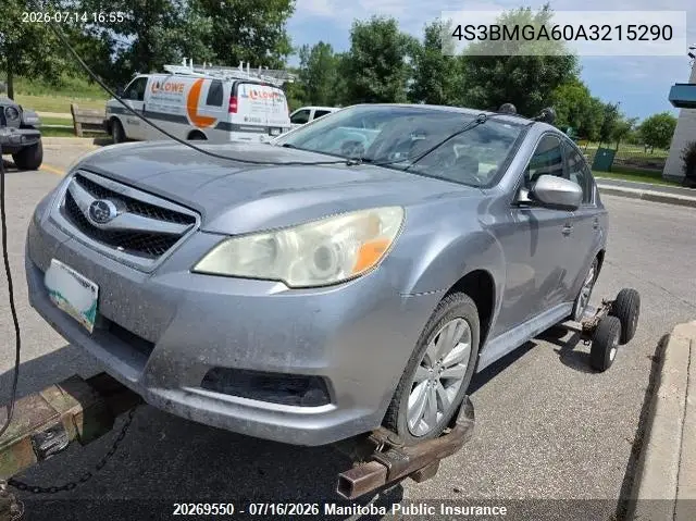 2010 Subaru Legacy 2.5I VIN: 4S3BMGA60A3215290 Lot: 20269550