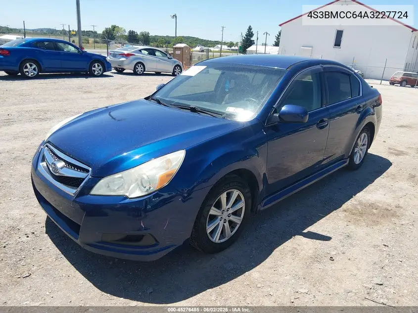 2010 Subaru Legacy 2.5I Premium VIN: 4S3BMCC64A3227724 Lot: 45276485