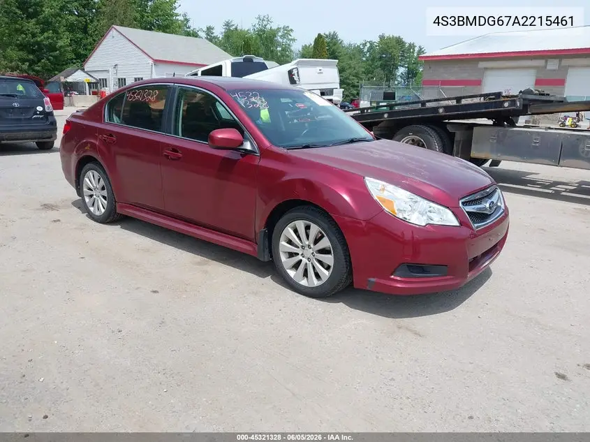 2010 Subaru Legacy 3.6R Premium VIN: 4S3BMDG67A2215461 Lot: 45321328