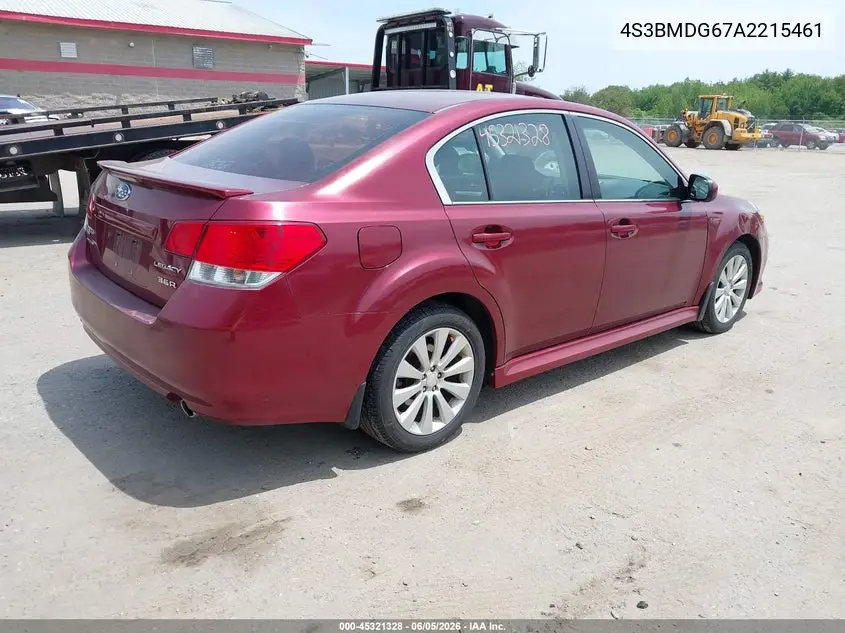 2010 Subaru Legacy 3.6R Premium VIN: 4S3BMDG67A2215461 Lot: 45321328