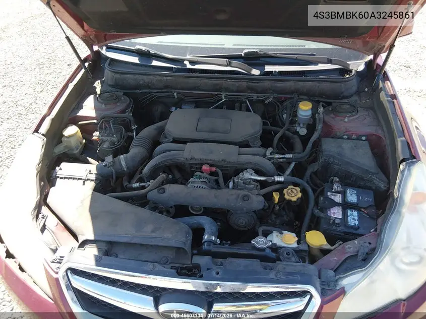 2010 Subaru Legacy 2.5I Limited VIN: 4S3BMBK60A3245861 Lot: 45607134