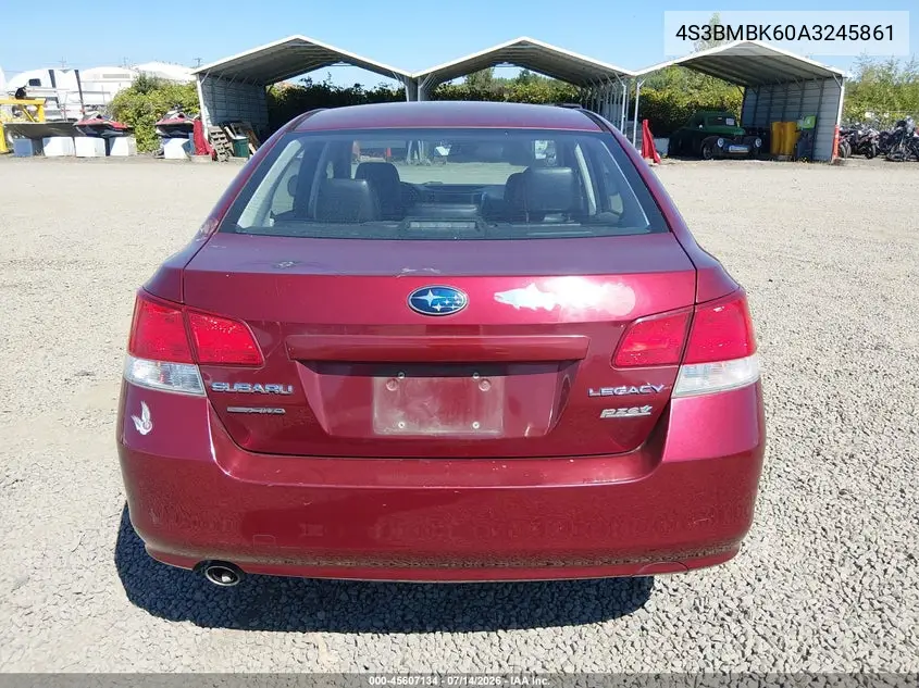 2010 Subaru Legacy 2.5I Limited VIN: 4S3BMBK60A3245861 Lot: 45607134