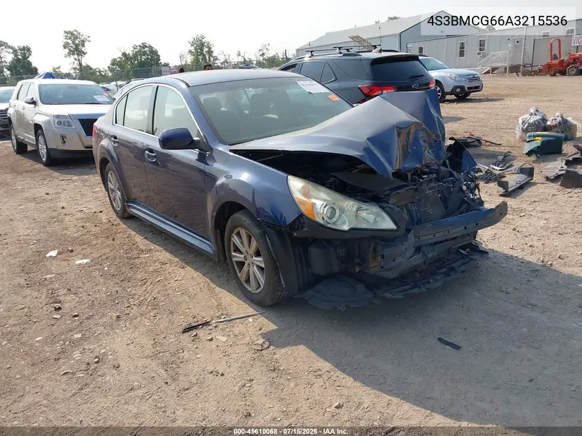2010 Subaru Legacy 2.5I Premium VIN: 4S3BMCG66A3215536 Lot: 45610068