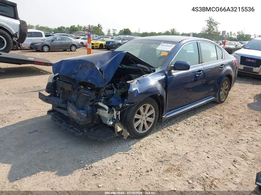 2010 Subaru Legacy 2.5I Premium VIN: 4S3BMCG66A3215536 Lot: 45610068
