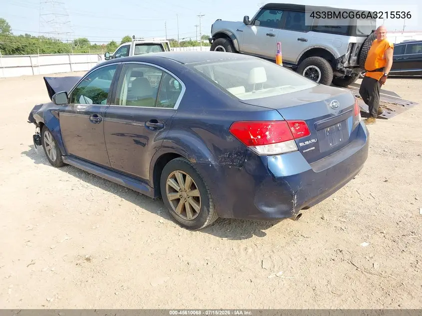 2010 Subaru Legacy 2.5I Premium VIN: 4S3BMCG66A3215536 Lot: 45610068
