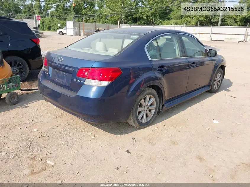 2010 Subaru Legacy 2.5I Premium VIN: 4S3BMCG66A3215536 Lot: 45610068