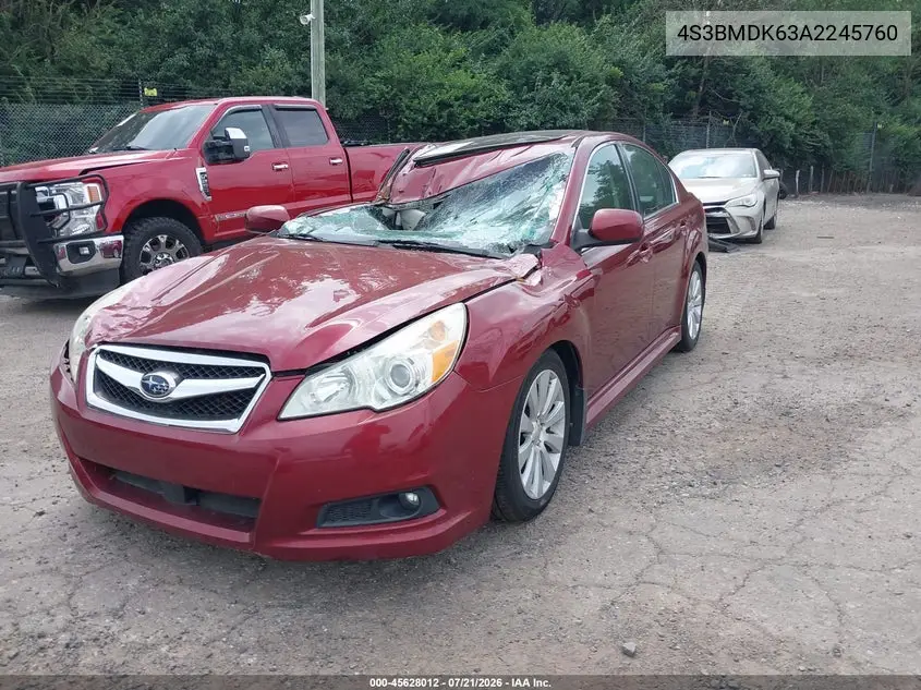 2010 Subaru Legacy 3.6R Limited VIN: 4S3BMDK63A2245760 Lot: 45628012