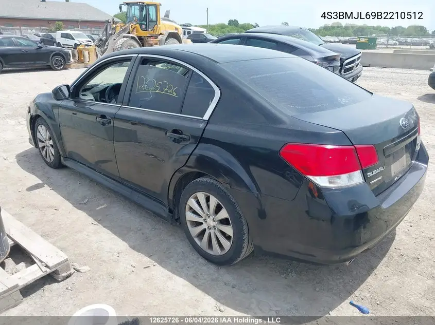 2011 Subaru Legacy 3.6 R Limited Package VIN: 4S3BMJL69B2210512 Lot: 12625726x