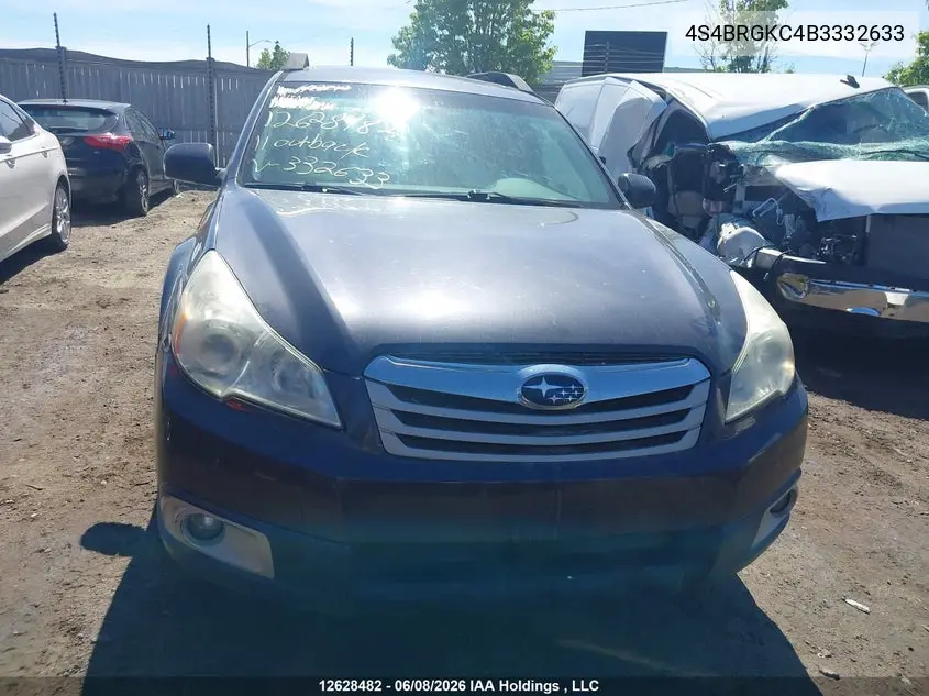 2011 Subaru Legacy Outback VIN: 4S4BRGKC4B3332633 Lot: 12628482