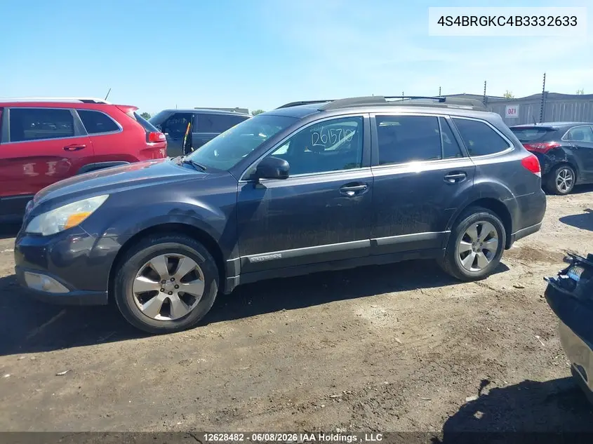 2011 Subaru Legacy Outback VIN: 4S4BRGKC4B3332633 Lot: 12628482
