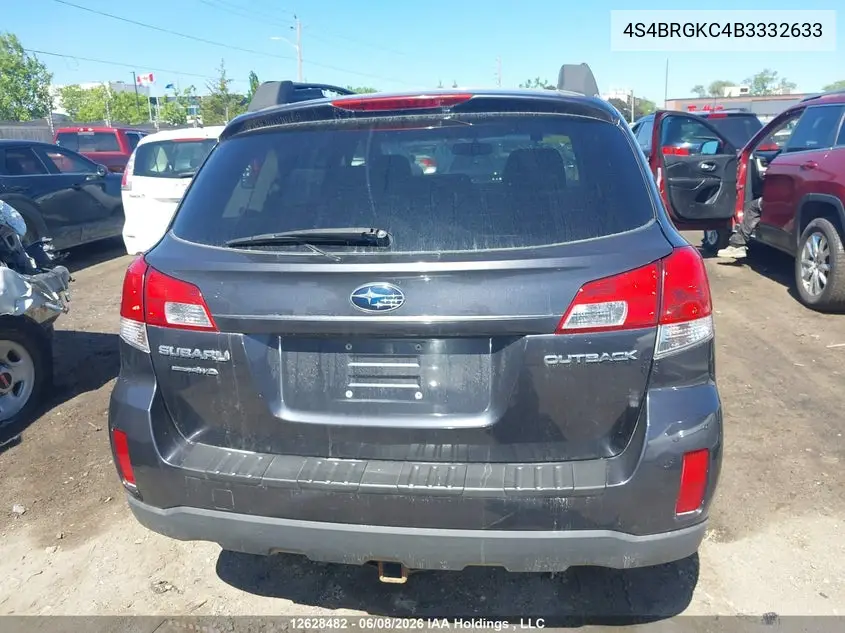 2011 Subaru Legacy Outback VIN: 4S4BRGKC4B3332633 Lot: 12628482