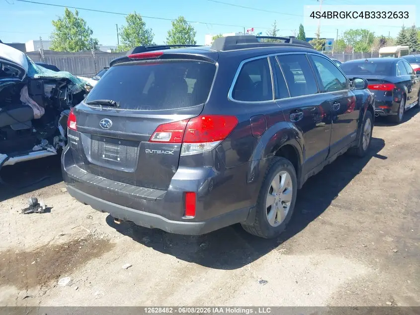 2011 Subaru Legacy Outback VIN: 4S4BRGKC4B3332633 Lot: 12628482