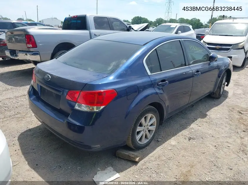 2011 Subaru Legacy 2.5I Premium VIN: 4S3BMCG66B3238445 Lot: 45300153