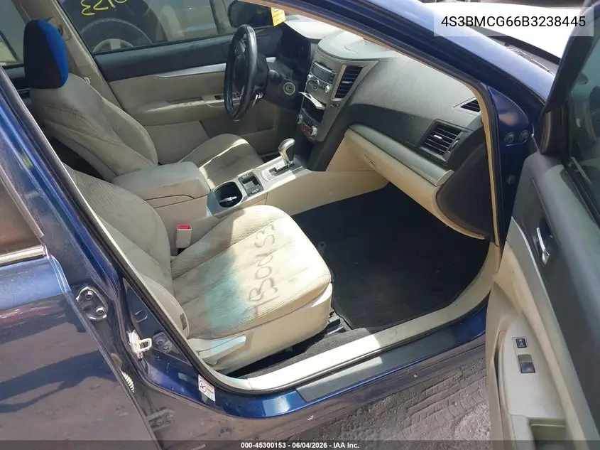 2011 Subaru Legacy 2.5I Premium VIN: 4S3BMCG66B3238445 Lot: 45300153