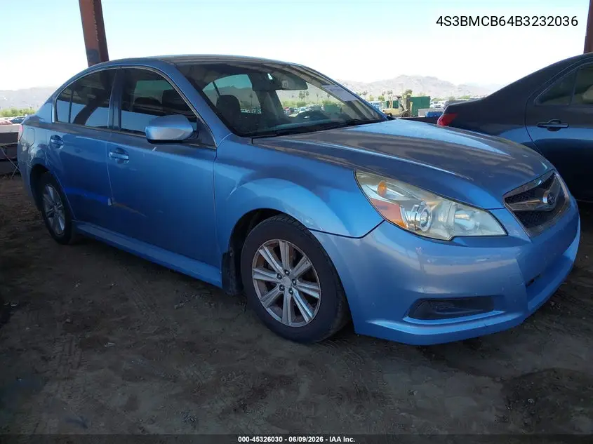 2011 Subaru Legacy 2.5I Premium VIN: 4S3BMCB64B3232036 Lot: 45326030