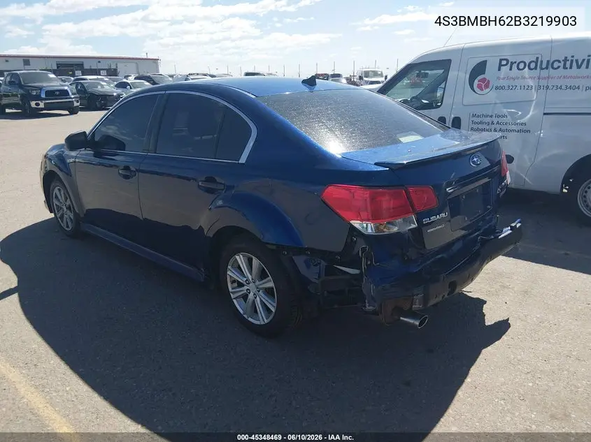 2011 Subaru Legacy 2.5I Prem Awp/Hk/Pwr Moon VIN: 4S3BMBH62B3219903 Lot: 45348469