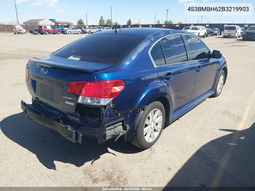 2011 Subaru Legacy 2.5I Prem Awp/Hk/Pwr Moon VIN: 4S3BMBH62B3219903 Lot: 45348469