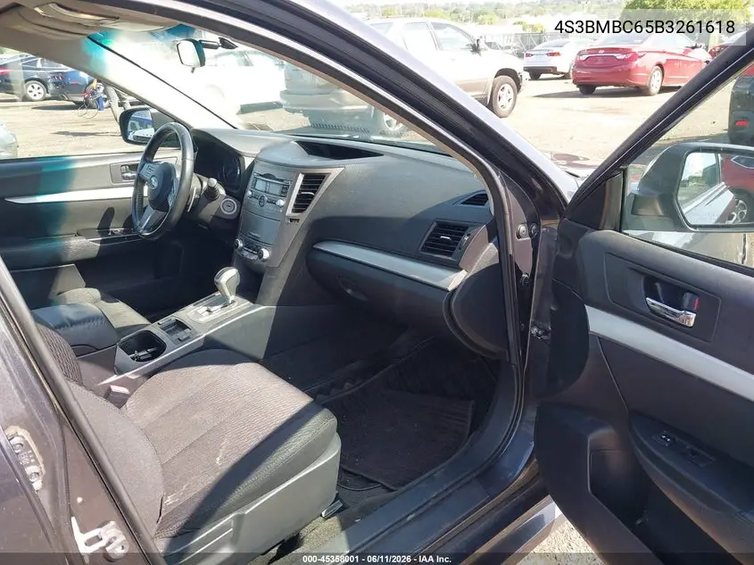 2011 Subaru Legacy 2.5I Premium VIN: 4S3BMBC65B3261618 Lot: 45358001