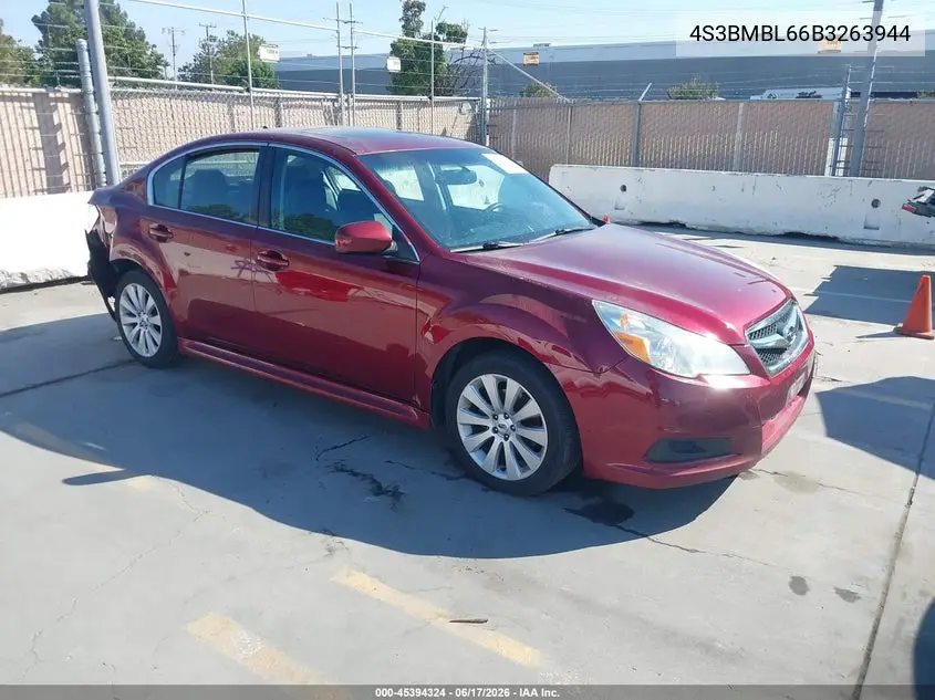 2011 Subaru Legacy 2.5I Limited VIN: 4S3BMBL66B3263944 Lot: 45394324