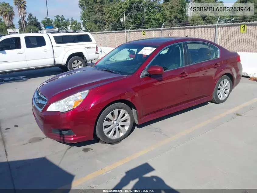2011 Subaru Legacy 2.5I Limited VIN: 4S3BMBL66B3263944 Lot: 45394324