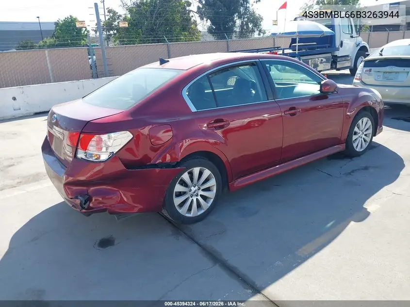 2011 Subaru Legacy 2.5I Limited VIN: 4S3BMBL66B3263944 Lot: 45394324