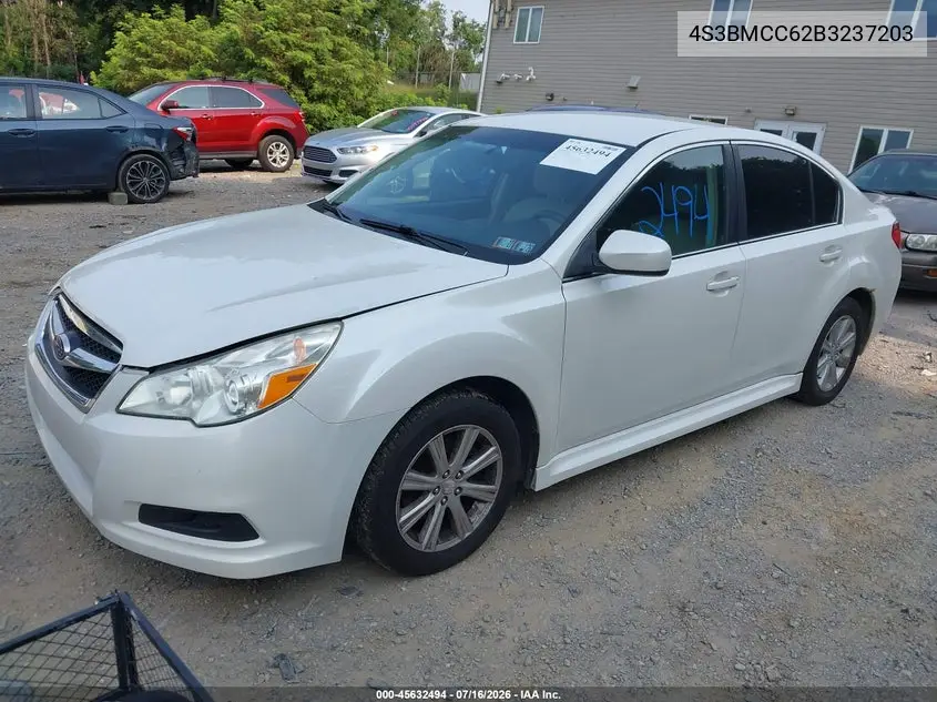 2011 Subaru Legacy 2.5I Premium VIN: 4S3BMCC62B3237203 Lot: 45632494