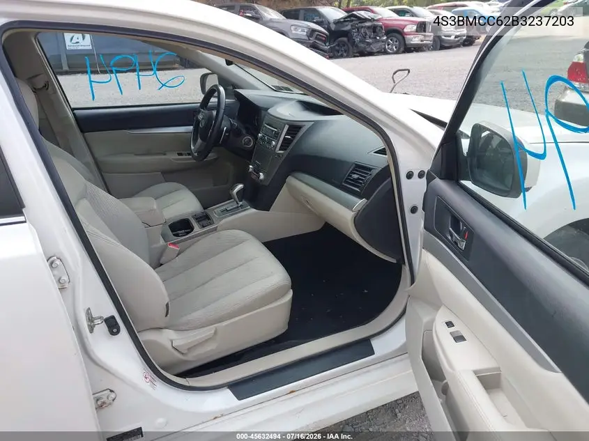 2011 Subaru Legacy 2.5I Premium VIN: 4S3BMCC62B3237203 Lot: 45632494
