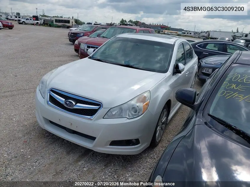 2012 Subaru Legacy 2.5I VIN: 4S3BMGG63C3009200 Lot: 20270022