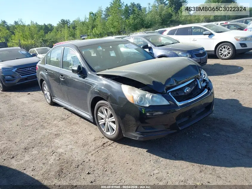 2012 Subaru Legacy 2.5I Premium VIN: 4S3BMBG65C3022324 Lot: 45191940