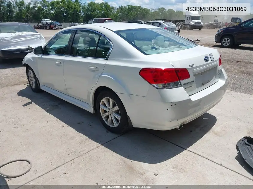 2012 Subaru Legacy 2.5I Premium VIN: 4S3BMBC68C3031069 Lot: 45269105