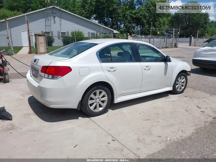 2012 Subaru Legacy 2.5I Premium VIN: 4S3BMBC68C3031069 Lot: 45269105
