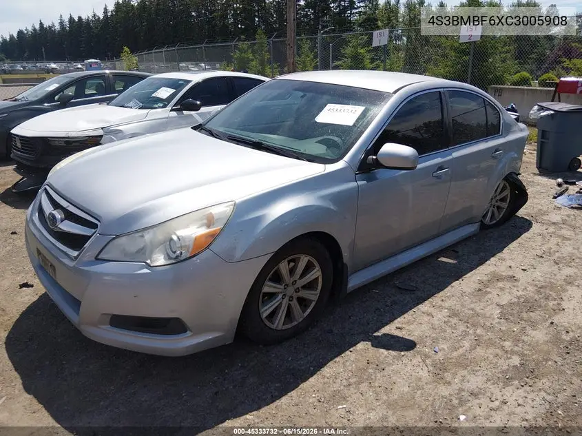 2012 Subaru Legacy 2.5I Premium VIN: 4S3BMBF6XC3005908 Lot: 45333732